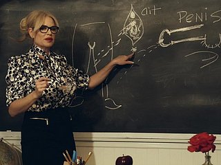 Teacher with chunky tits Kelly sucking trifle almost classroom