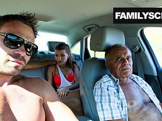 Stret Salope baise avec grand-père, beau-fils et oncle