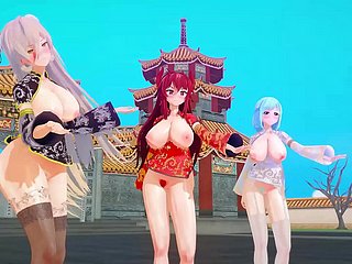 MMD youtubers virtuais ano novo chinês KKVMD (por 熊野ひろ)