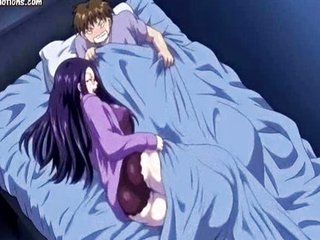 Lascive anime krijgt bedekt met cum