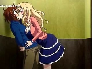Hentai blonde pobiera fucked jak dziwka w windzie w miejscach publicznych