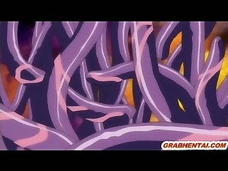 Gaffer hentai girls groupfucked wszystkie dziury przez macki