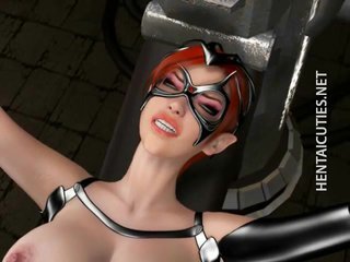 Masked 3D anime bitch gets facialized