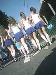 Ponpon kızlar Külot Upskirt
