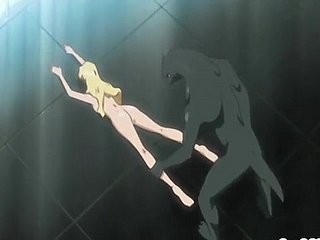 Rondborstige anime firm geneukt going in hagedis monster